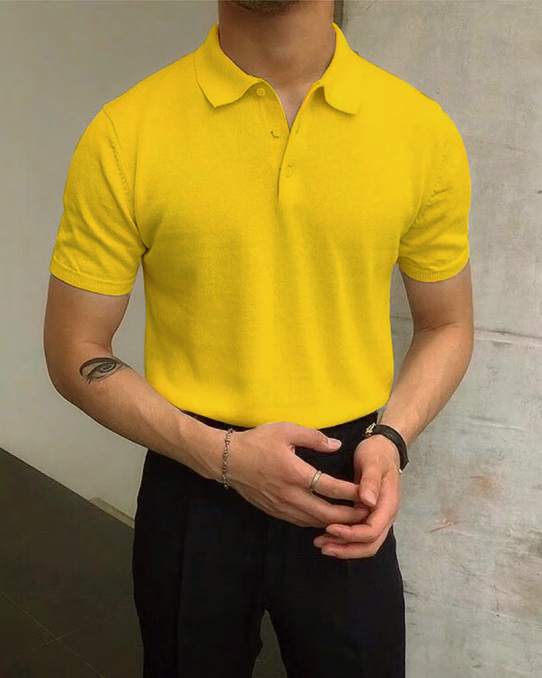 Herren Polo-Shirt aus atmungsaktiver Baumwolle mit elegantem Kragen Stilzeits
