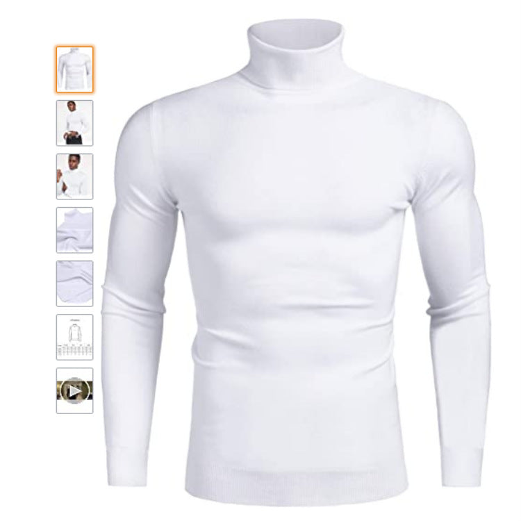 Herren hochabschließender Rollkragenpullover Stilzeits