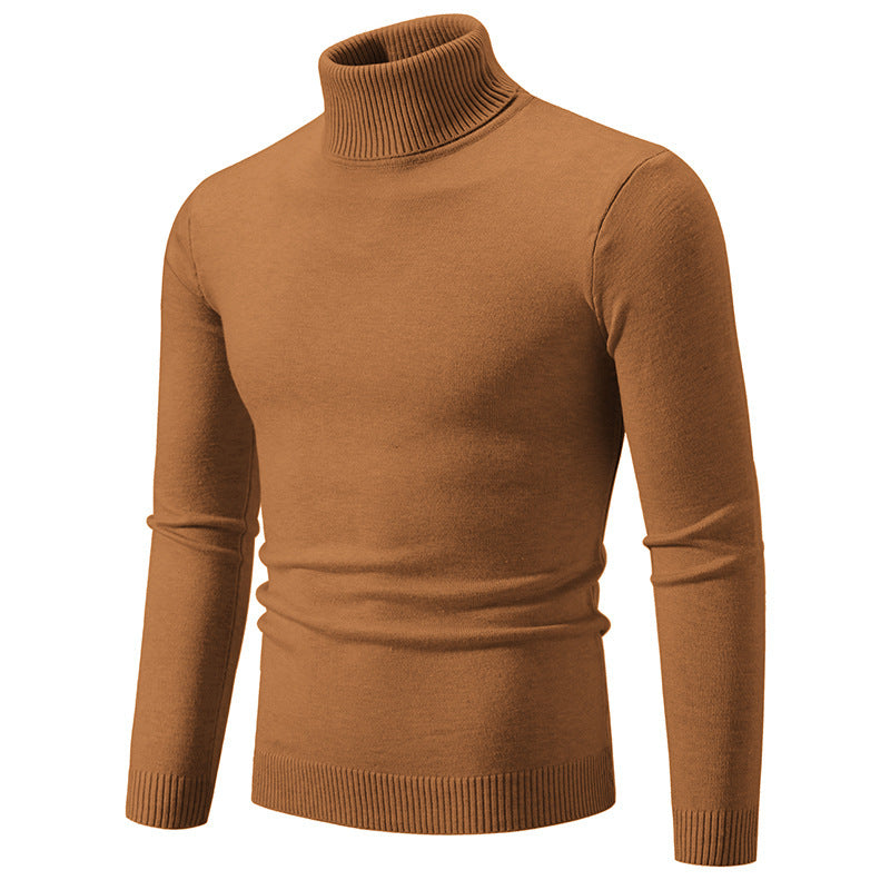 Herren eleganter Rollkragenpullover aus feiner Baumwolle Stilzeits