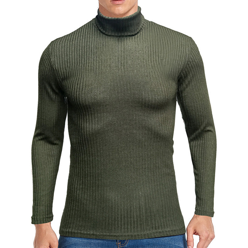 Herren feiner Rollkragenpullover aus strukturiertem Strick Stilzeits