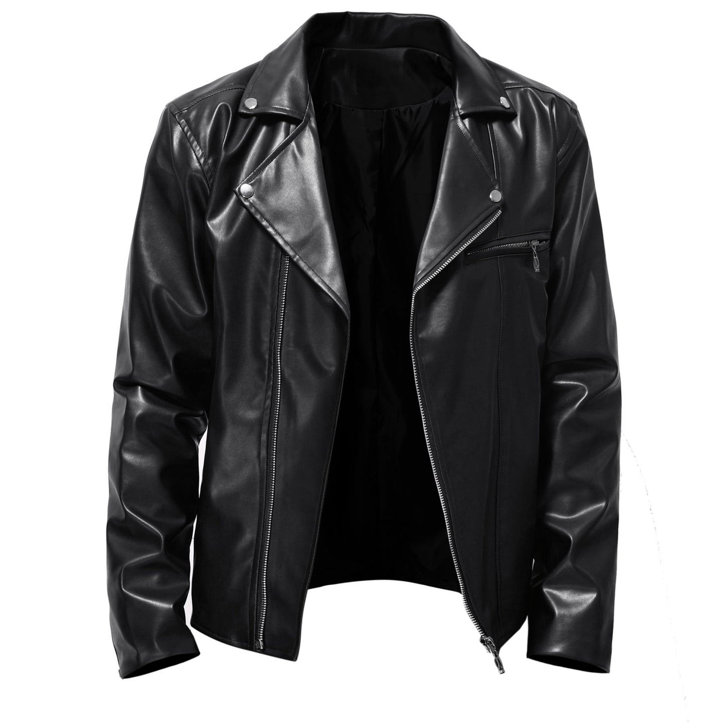 Herren stylish Kunstleder Motorradjacke Stilzeits