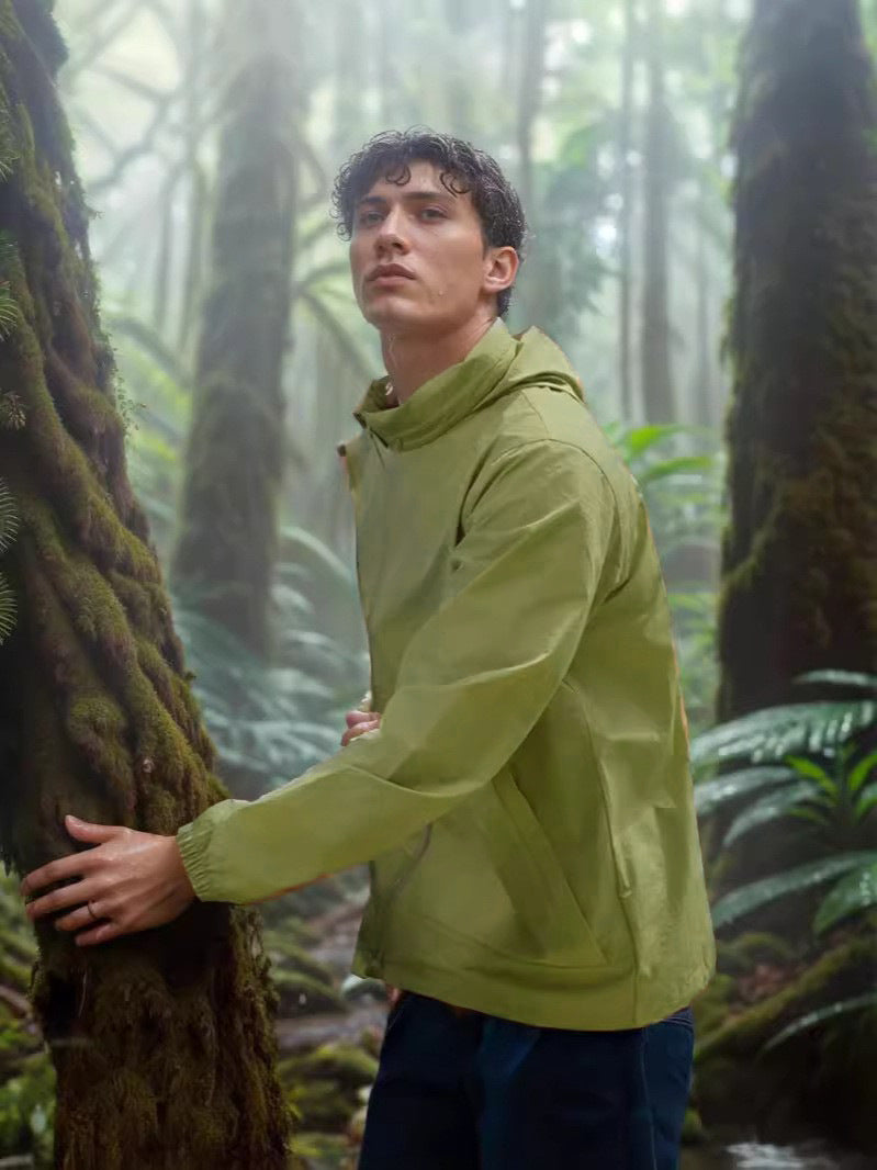 Herren funktionale Übergangsjacke mit verstellbarem Kragen Stilzeits