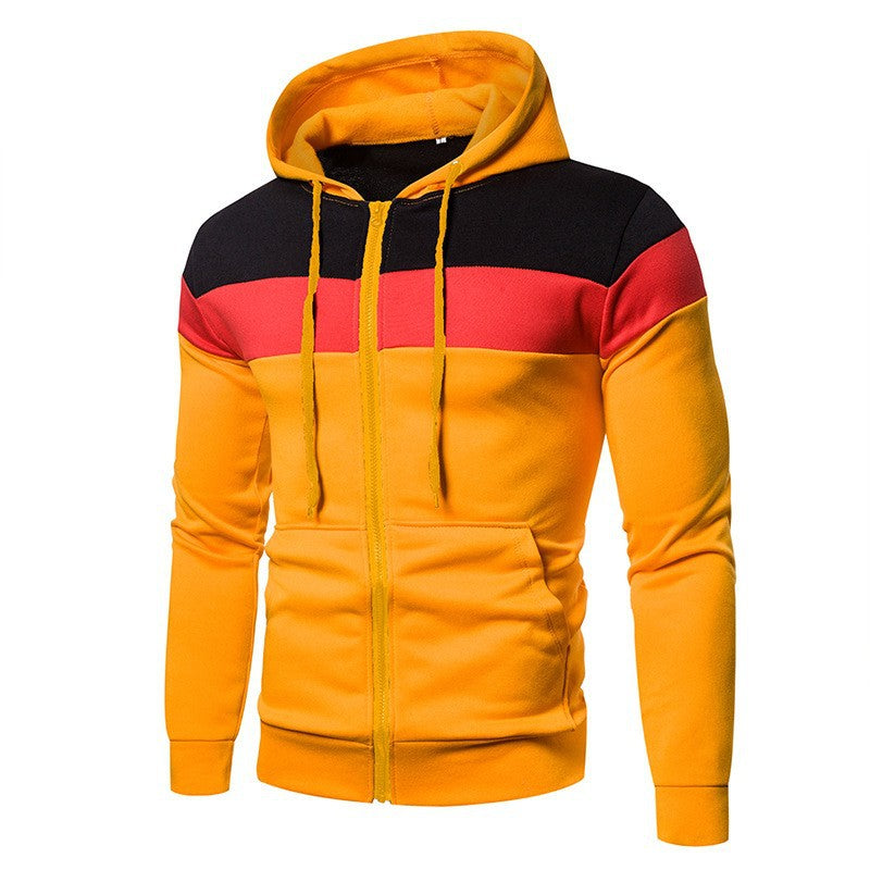 Herren modische Kapuzenjacke mit Farbblockdesign Stilzeits