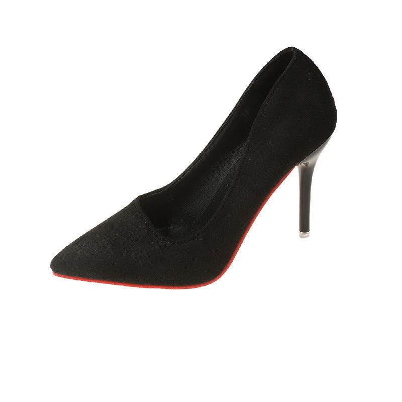 Damen Elegante spitze Pumps mit transparentem Absatz und weichem Obermaterial Stilzeits