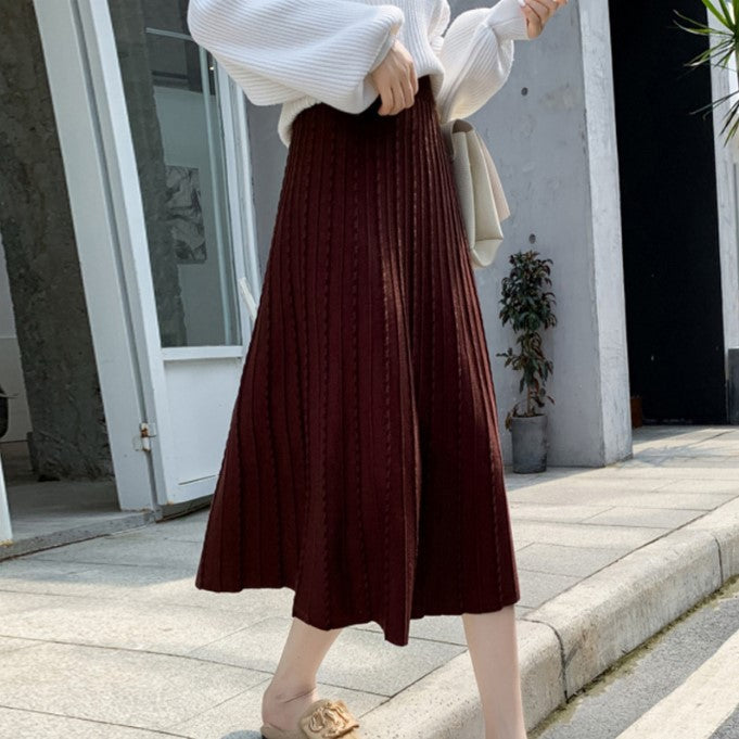 Damen Plissee-Rock aus weichem Material mit elastischem Bund Stilzeits