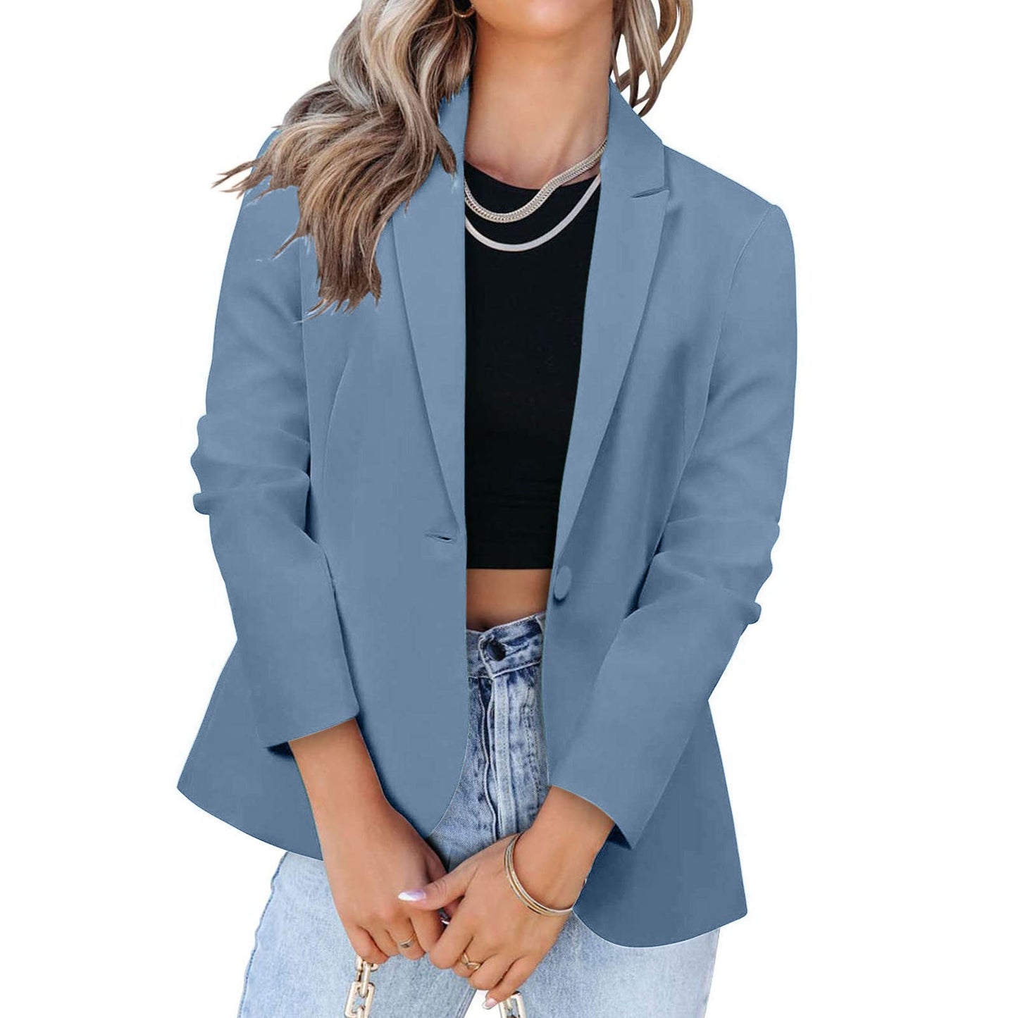Damen Eleganter Blazer mit modernem Schnitt und praktischen Taschen Stilzeits