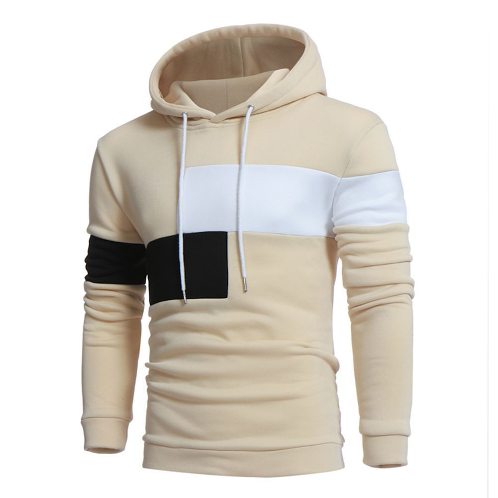 Herren sportlicher Kapuzenpullover mit Farbblockdesign Stilzeits