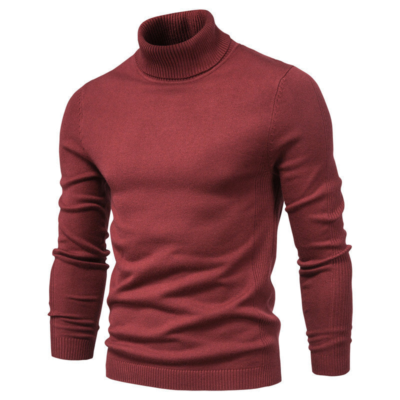 Herren eleganter Rollkragenpullover aus feinem Strick Stilzeits