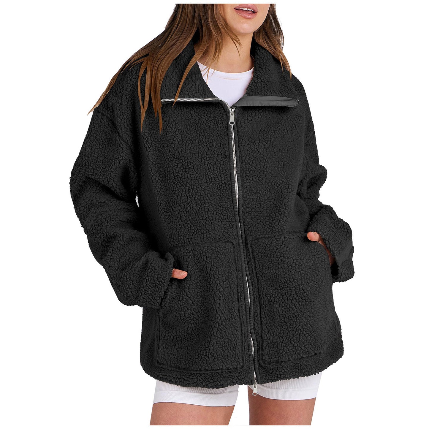 Damen Gemütlicher Fleece-Hoodie Stilzeits