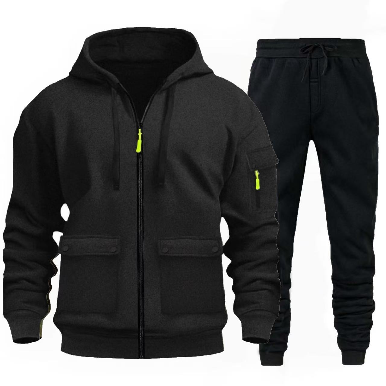 Herren sportlicher Jacke mit praktischen Taschen und Jogginghose Stilzeits