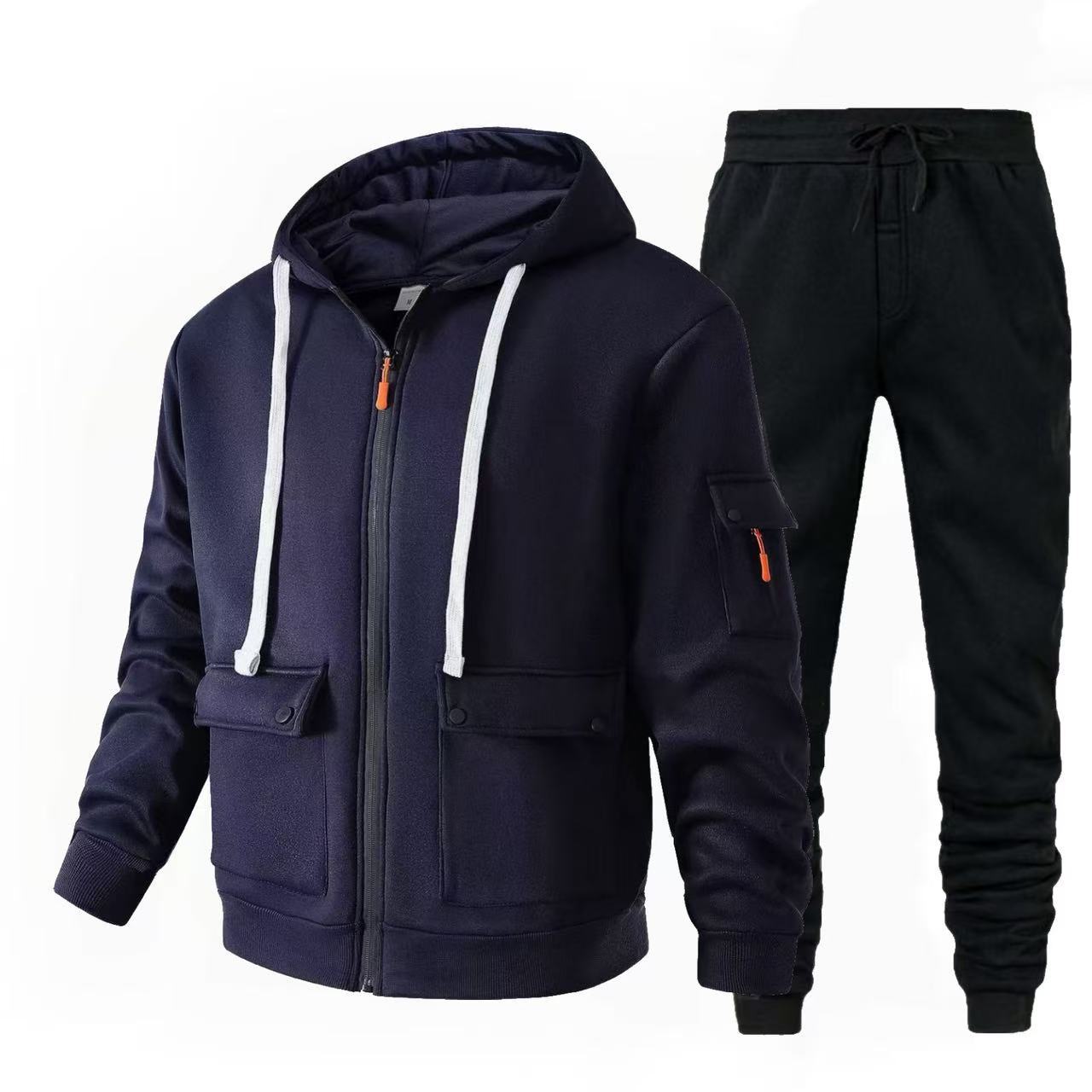 Herren sportlicher Jacke mit praktischen Taschen und Jogginghose Stilzeits