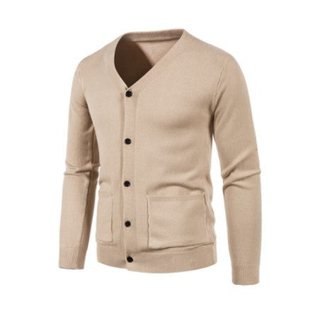 Herren Eleganter V-Ausschnitt Strickcardigan Stilzeits