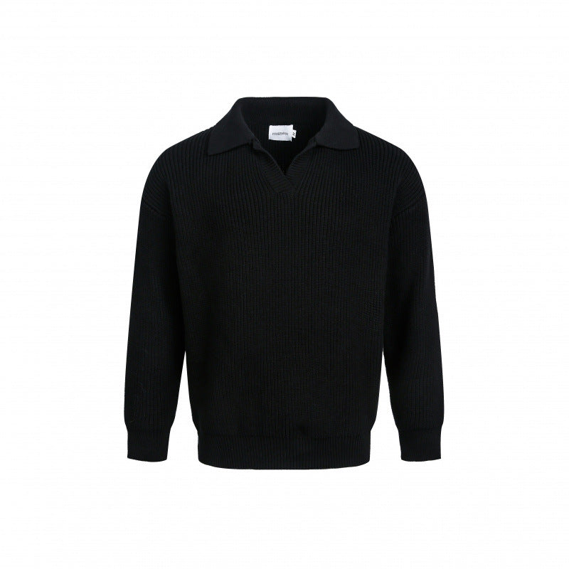 Damen Eleganter Strickpullover mit modernem Kragen und feinem Rippstrick Stilzeits