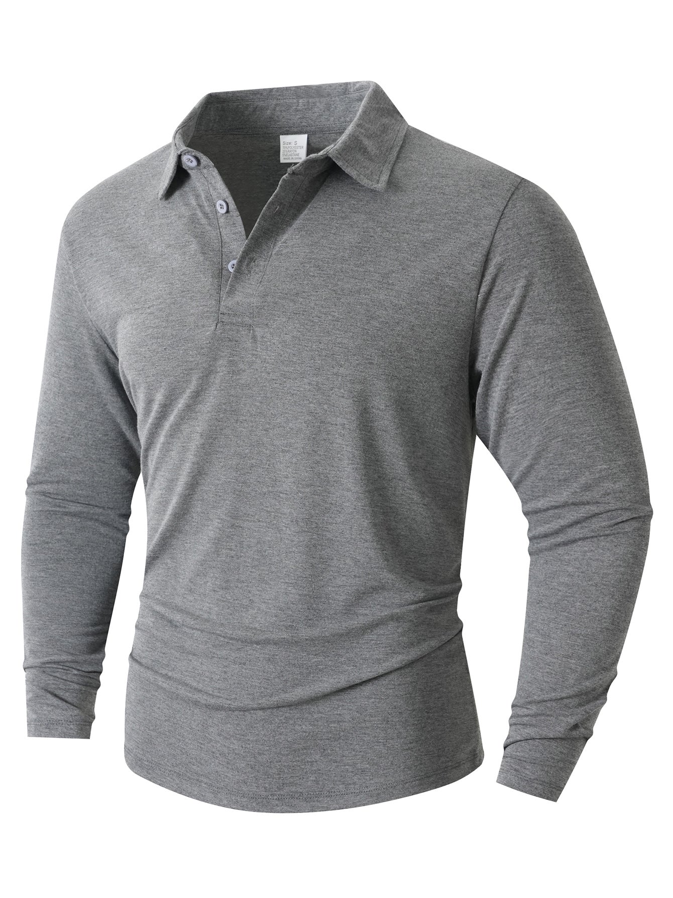 Herren Langarm Poloshirt mit modernem Schnitt Stilzeits