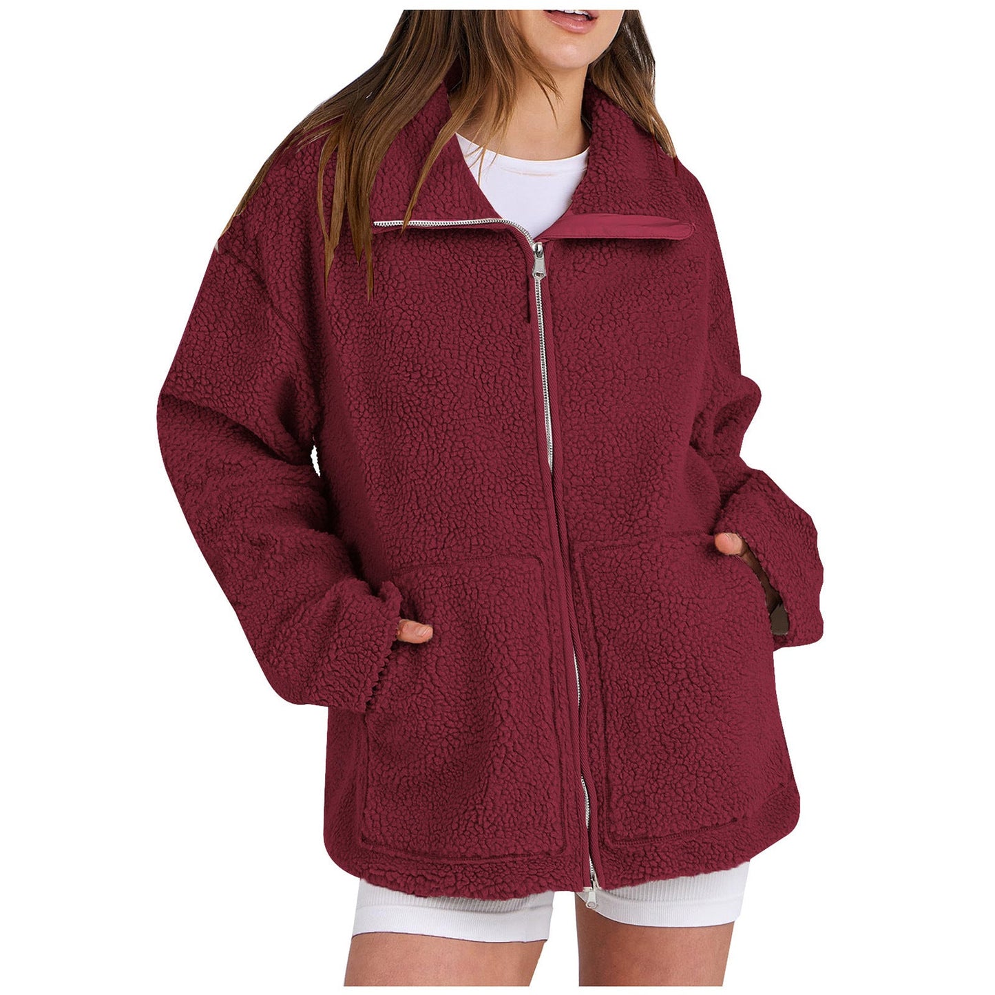 Damen Gemütlicher Fleece-Hoodie Stilzeits