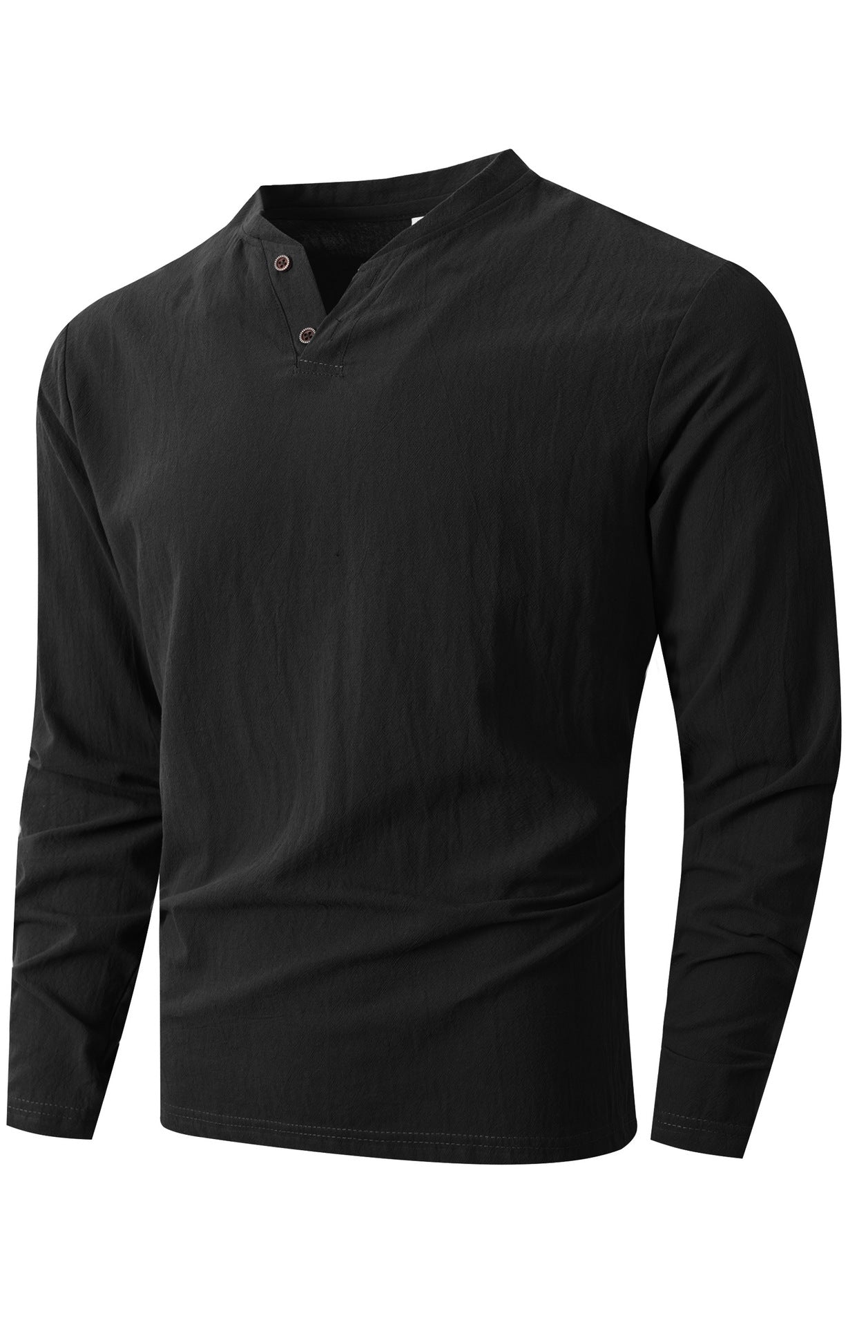Herren Langarm Shirt mit modischem Henley-Ausschnitt Stilzeits