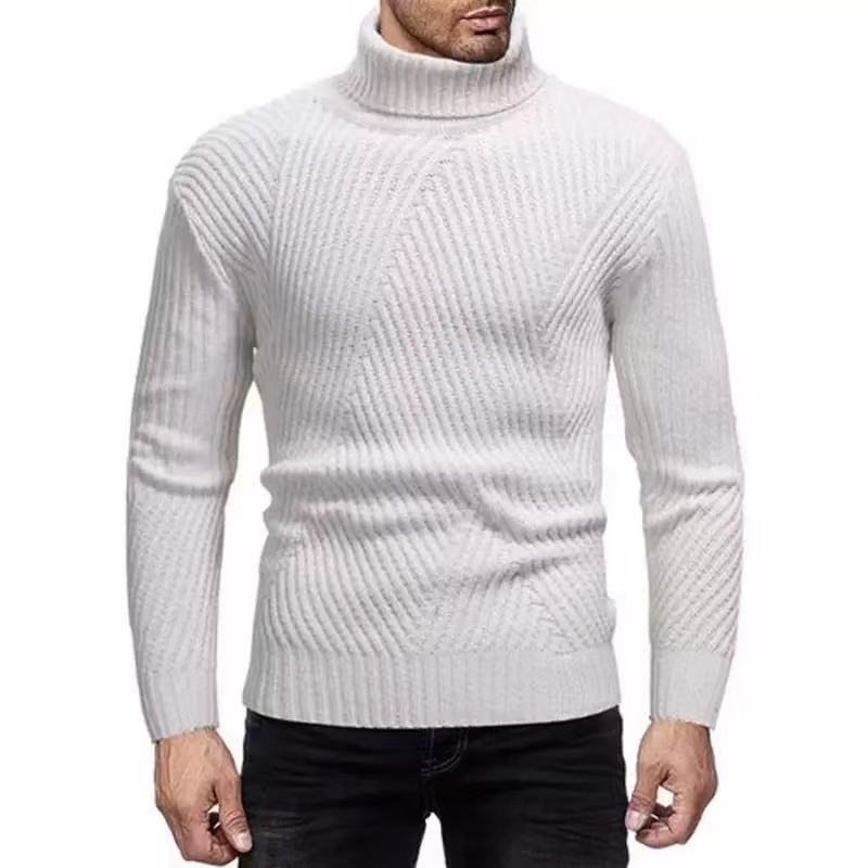 Herren Rollkragenpullover mit gerippter Struktur Stilzeits
