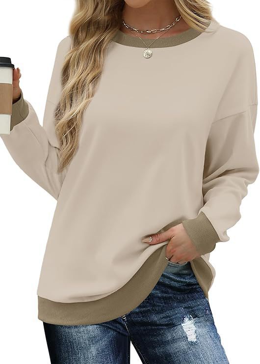 Damen bequemer Sweatshirt mit Raglanärmeln und dekorativem Kragen Stilzeits