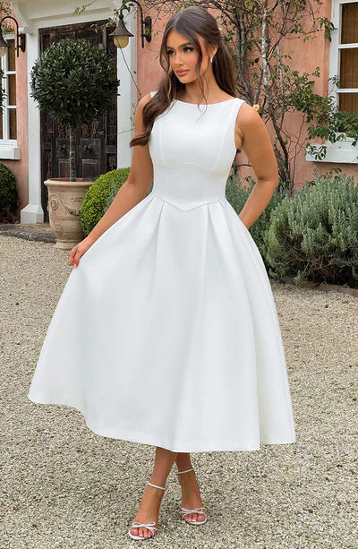 Damen Elegantes Maxikleid mit ausgestellten Ärmeln und raffiniertem Rock Stilzeits