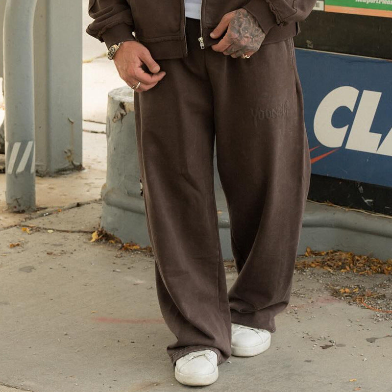 Herren bequeme Freizeithose mit seitlichen Eingrifftaschen und elastischem Bund Stilzeits