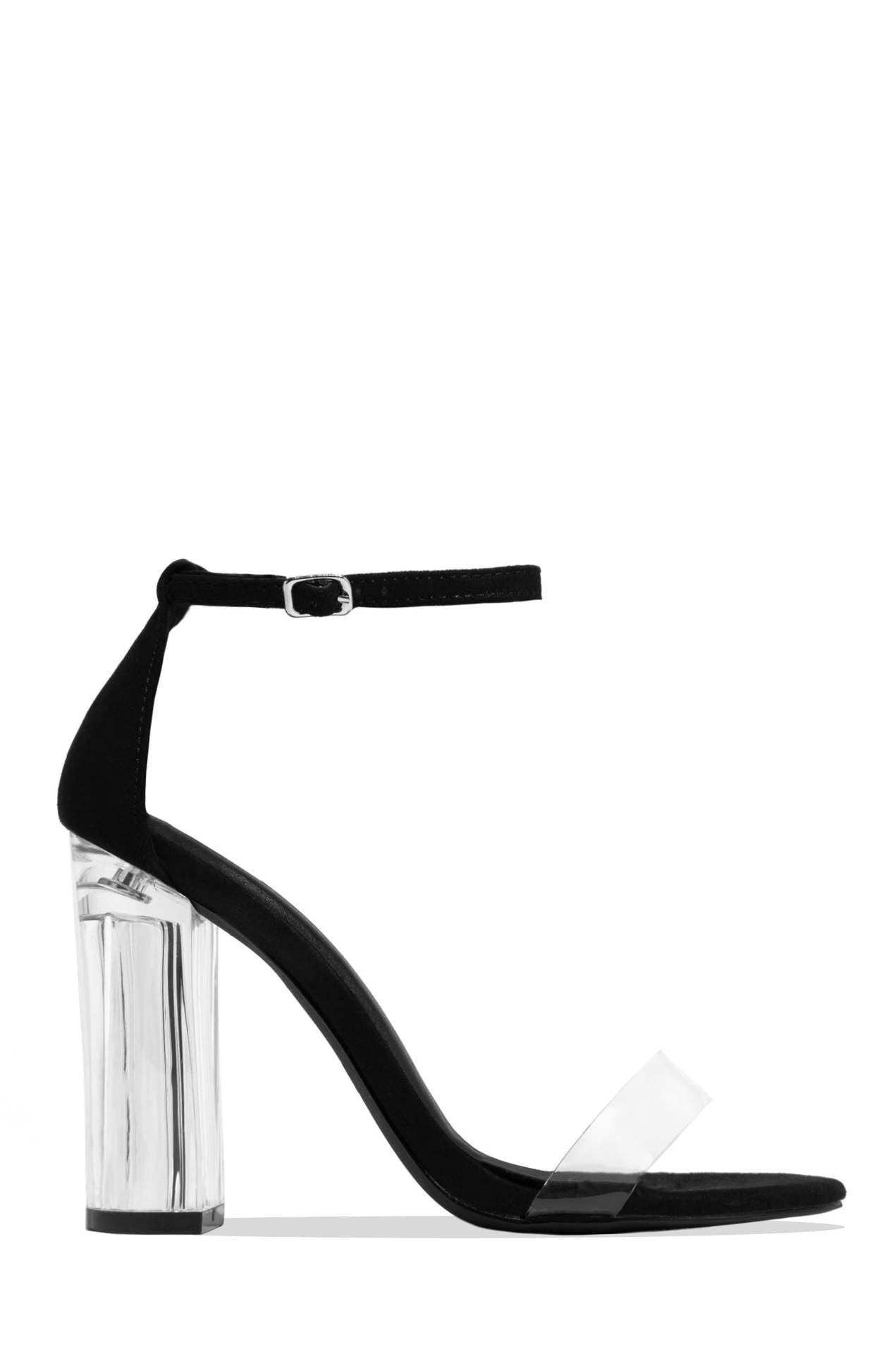 Damen elegante High Heel Sandalen mit transparentem Blockabsatz Stilzeits