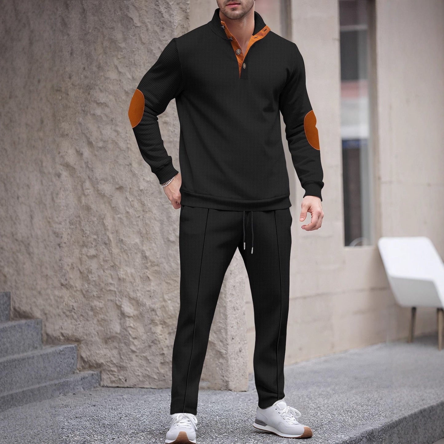Herren Sportanzug mit modernem Schnitt und eleganten Kontrastdetails Stilzeits