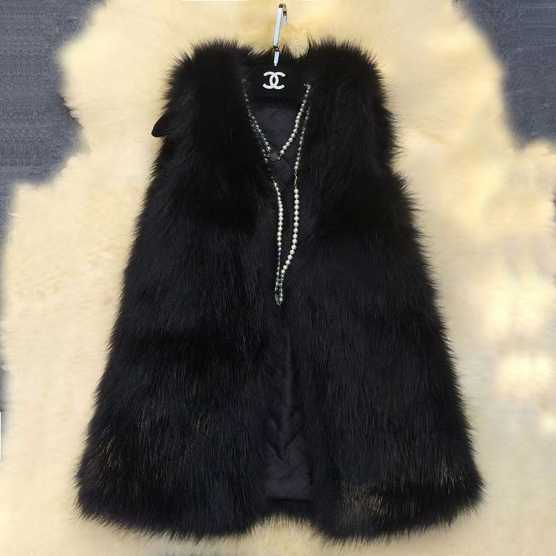 Damen Elegante Kunstpelzweste mit modischem Schnitt Stilzeits