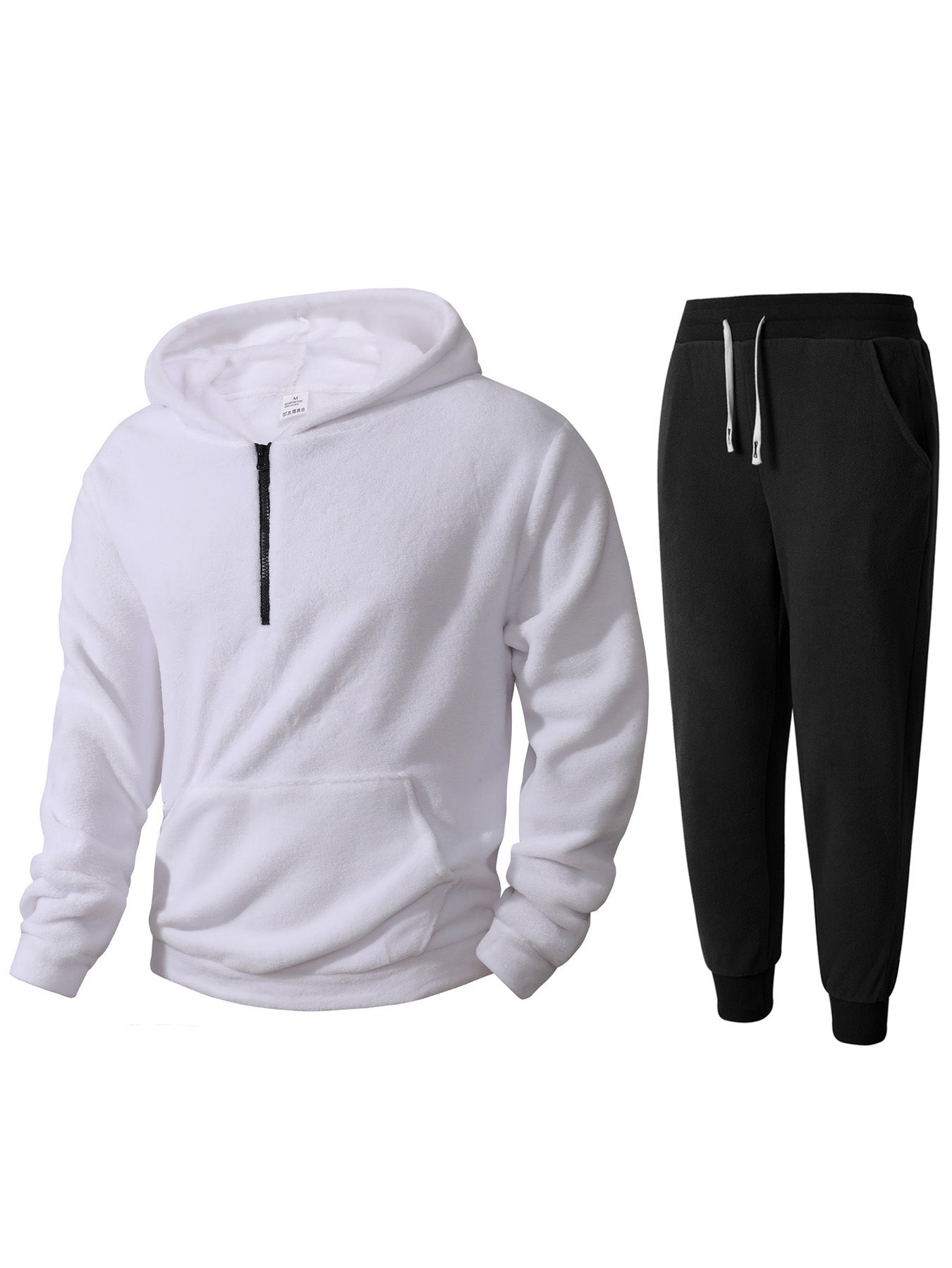 Herren kuscheliges Fleece-Hoodie und Jogginghose Set Stilzeits