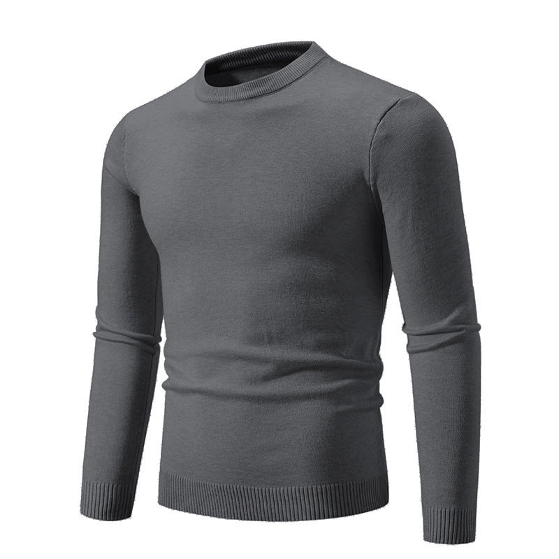 Herren eleganter Rundhals-Pullover aus feiner Baumwolle Stilzeits
