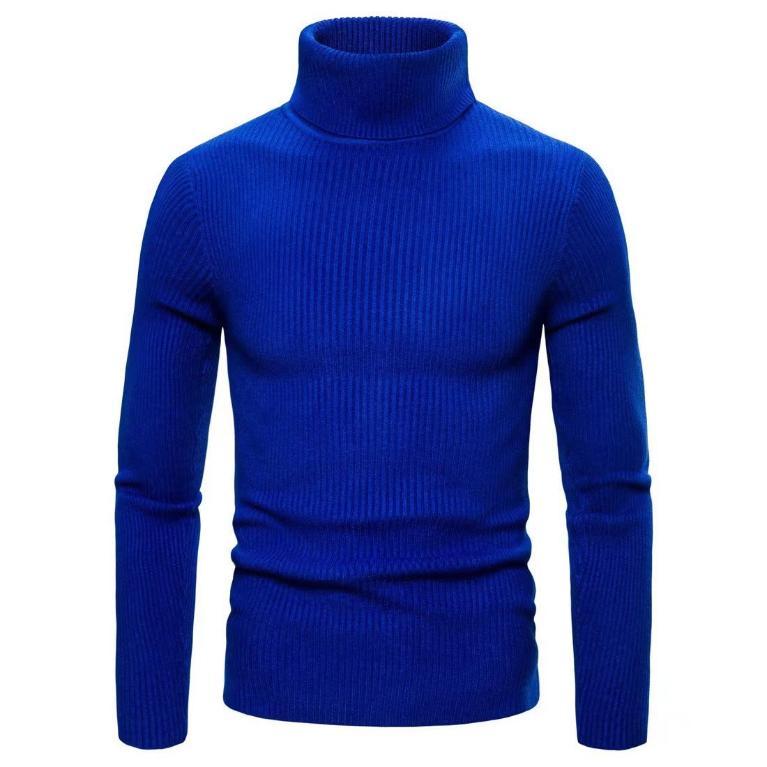 Herren hochwertiger Rollkragenpullover aus feinem Rippstrick Stilzeits