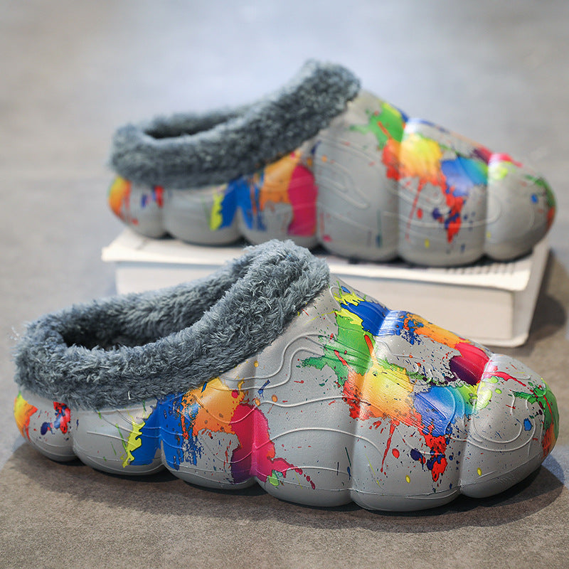 Damen Gemütliche Hausschuhe mit warmem Fleece-Futter und rutschfester Sohle Stilzeits