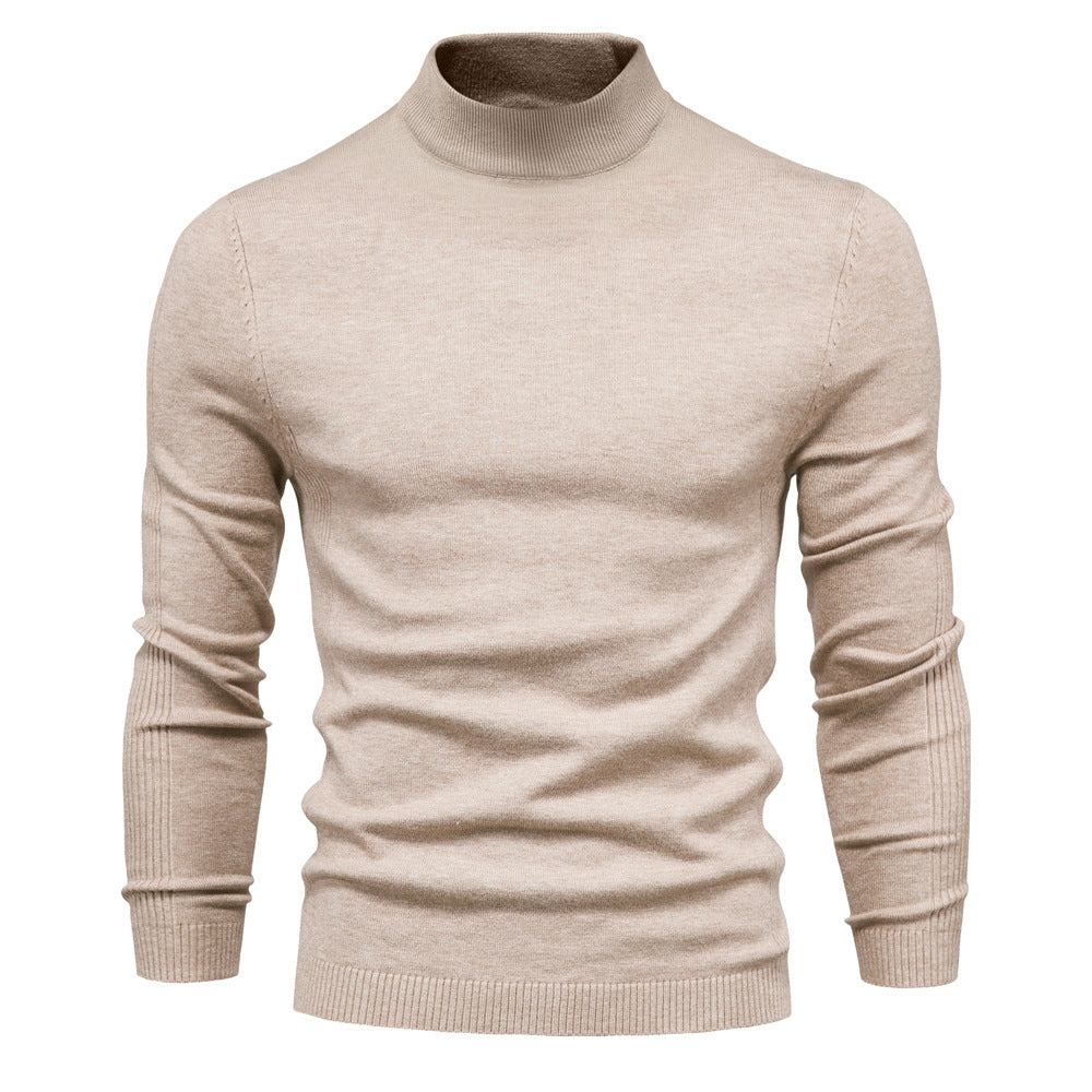 Herren komfortabler Rollkragenpullover aus weichem Strick Stilzeits