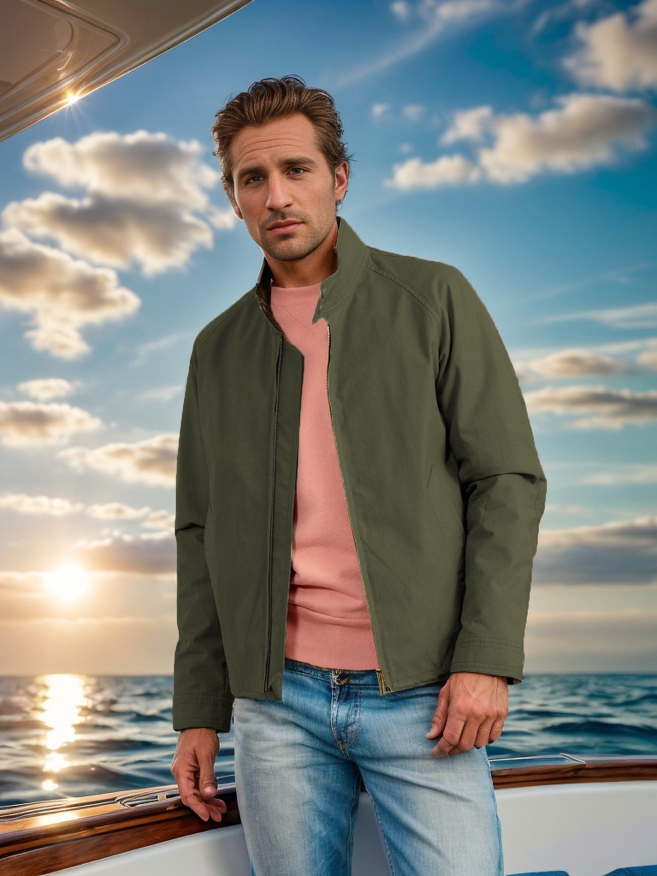 Herren sportliche Utility-Jacke mit wärmendem Innenfutter und stylischem Kragen Stilzeits