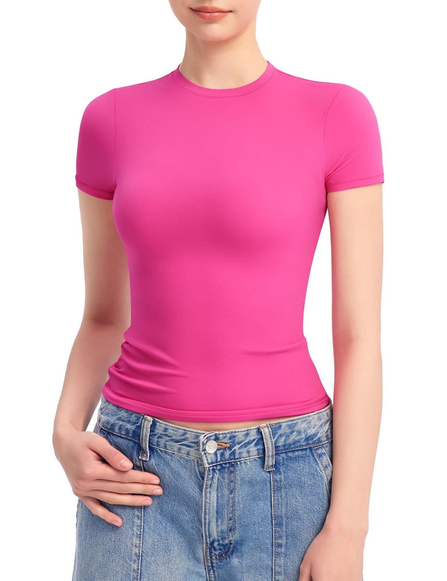 Damen Figurbetontes T-Shirt Stilzeits