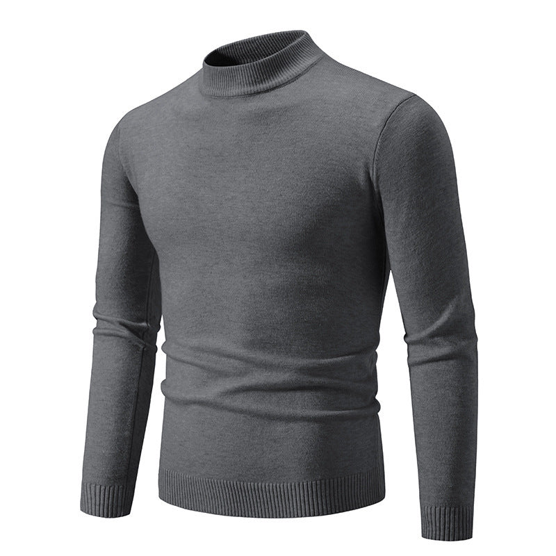 Herren modischer Rollkragenpullover aus feiner Strickqualität Stilzeits