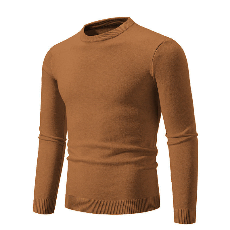 Herren eleganter Rundhals-Pullover aus feiner Baumwolle Stilzeits