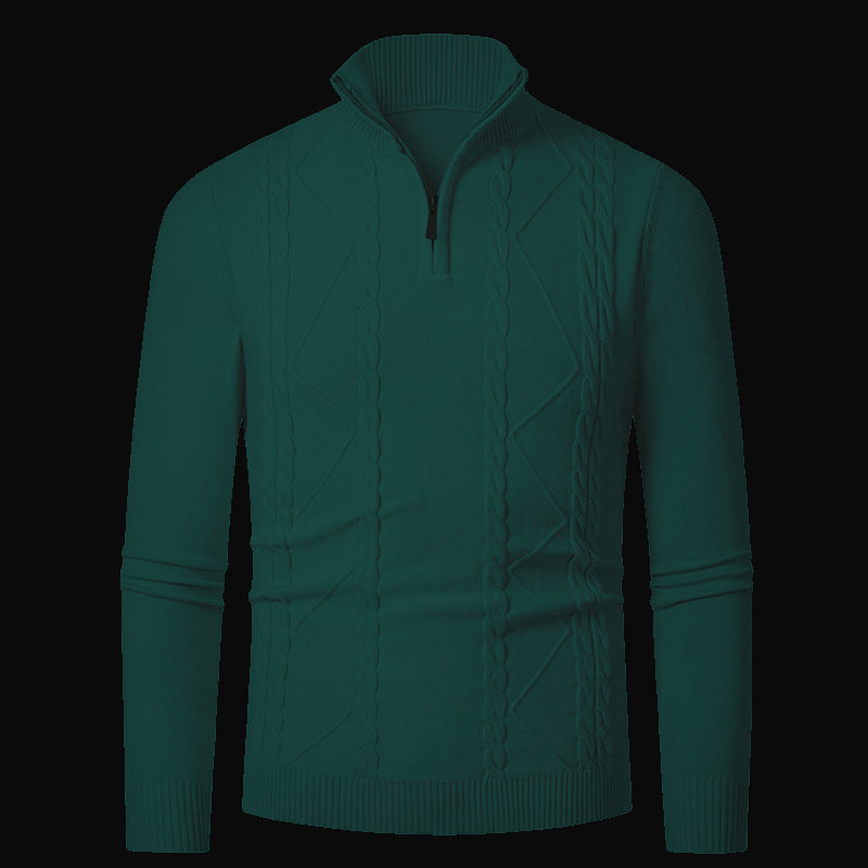Herren Strickpullover mit modischem Reißverschluss Stilzeits