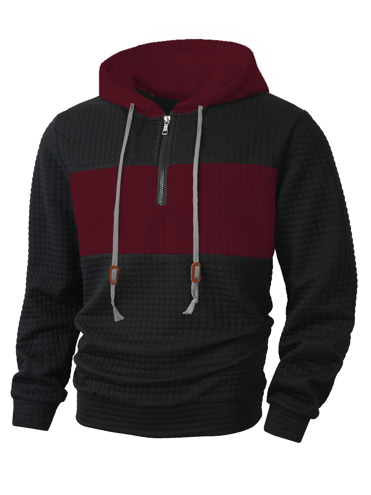 Herren Hoodie mit 1/4-Reißverschluss und strukturiertem Design Stilzeits
