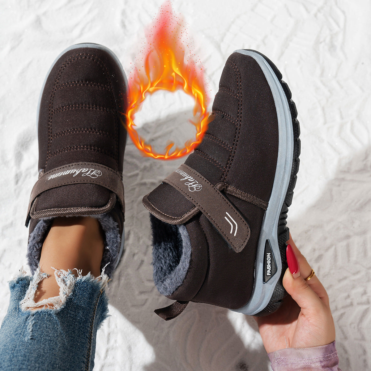 Damen Fleecegefütterte Sneaker Stilzeits