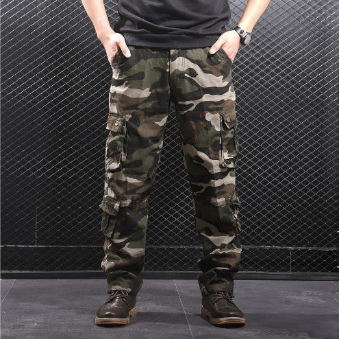 Herren Cargo-Hose mit multifunktionalen Taschen und modischem Camouflage-Design Stilzeits