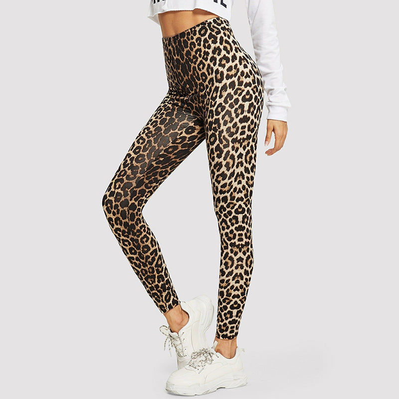 Damen Elegante Leggings im modischen Leopardenmuster Stilzeits