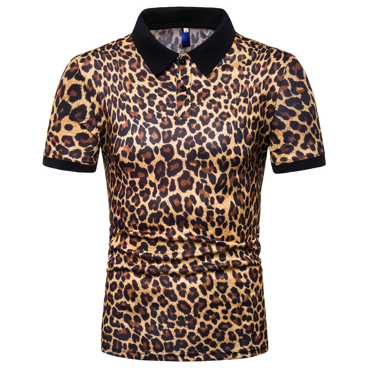 Herren Polo-Shirt mit aufregendem Leopardenmuster und modernem Schnitt Stilzeits