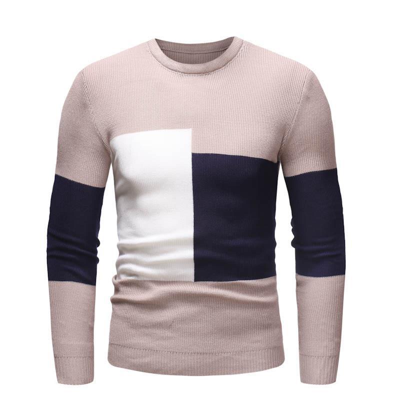 Herren Designer Pullover mit modernem Blockmuster Stilzeits