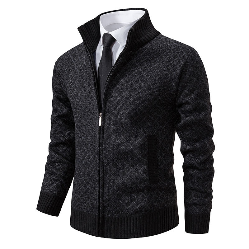 Herren stilvolle Strickjacke mit hochwertigem Zipper Stilzeits