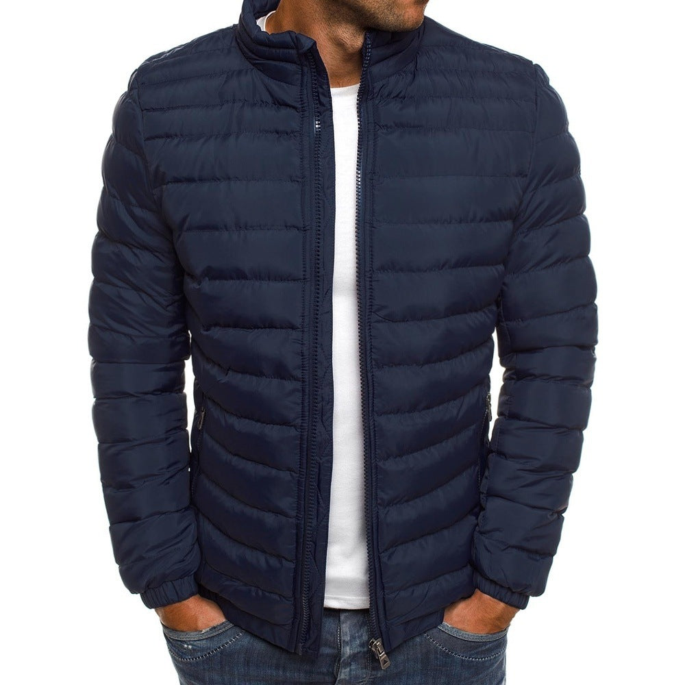 Herren leichte Steppjacke mit hohem Kragen und optimaler Isolierung Stilzeits