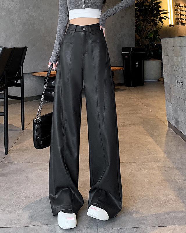 Violette elegante weite Hose