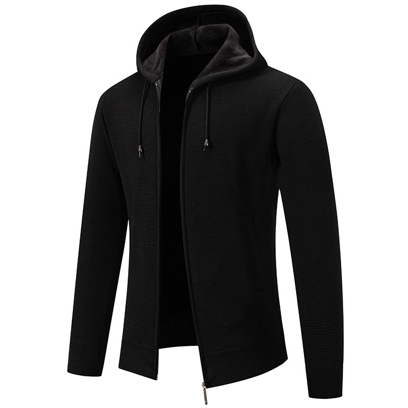 Herren moderne Kapuzenjacke mit strukturiertem Design und praktischen Taschen Stilzeits