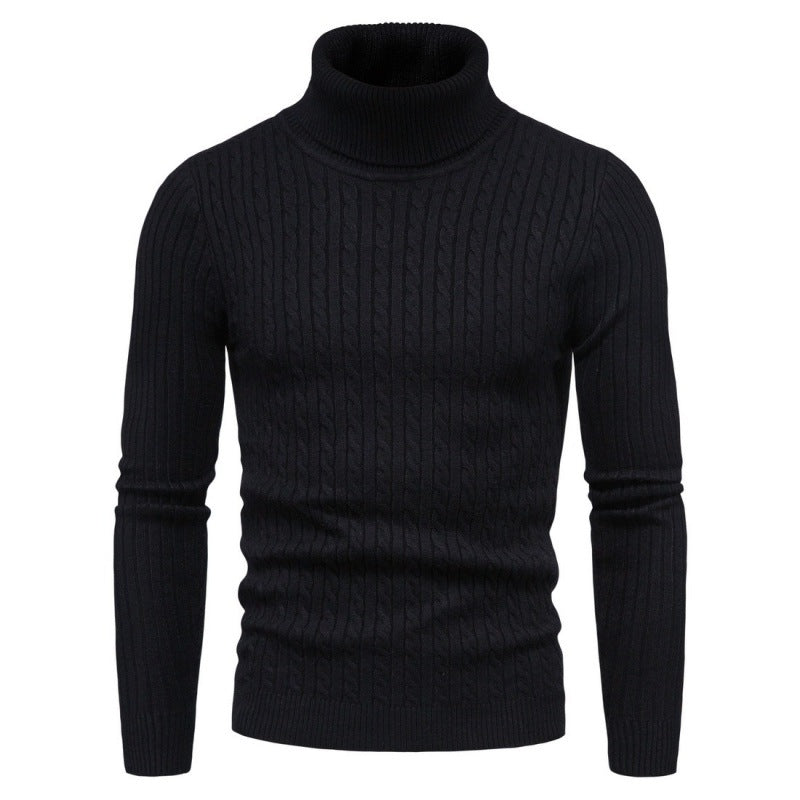 Herren Rollkragenpullover mit Zopfmuster Stilzeits
