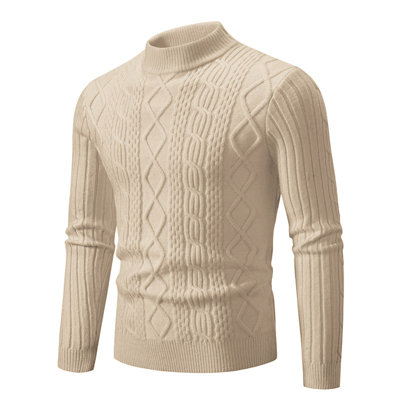 Herren Strickpullover mit modernem Zopfmuster Stilzeits
