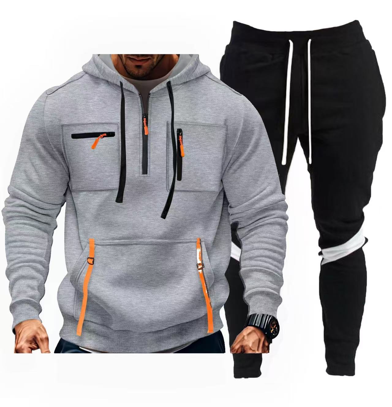 Herren sportliches Hoodie- und Jogginghosen-Set Stilzeits